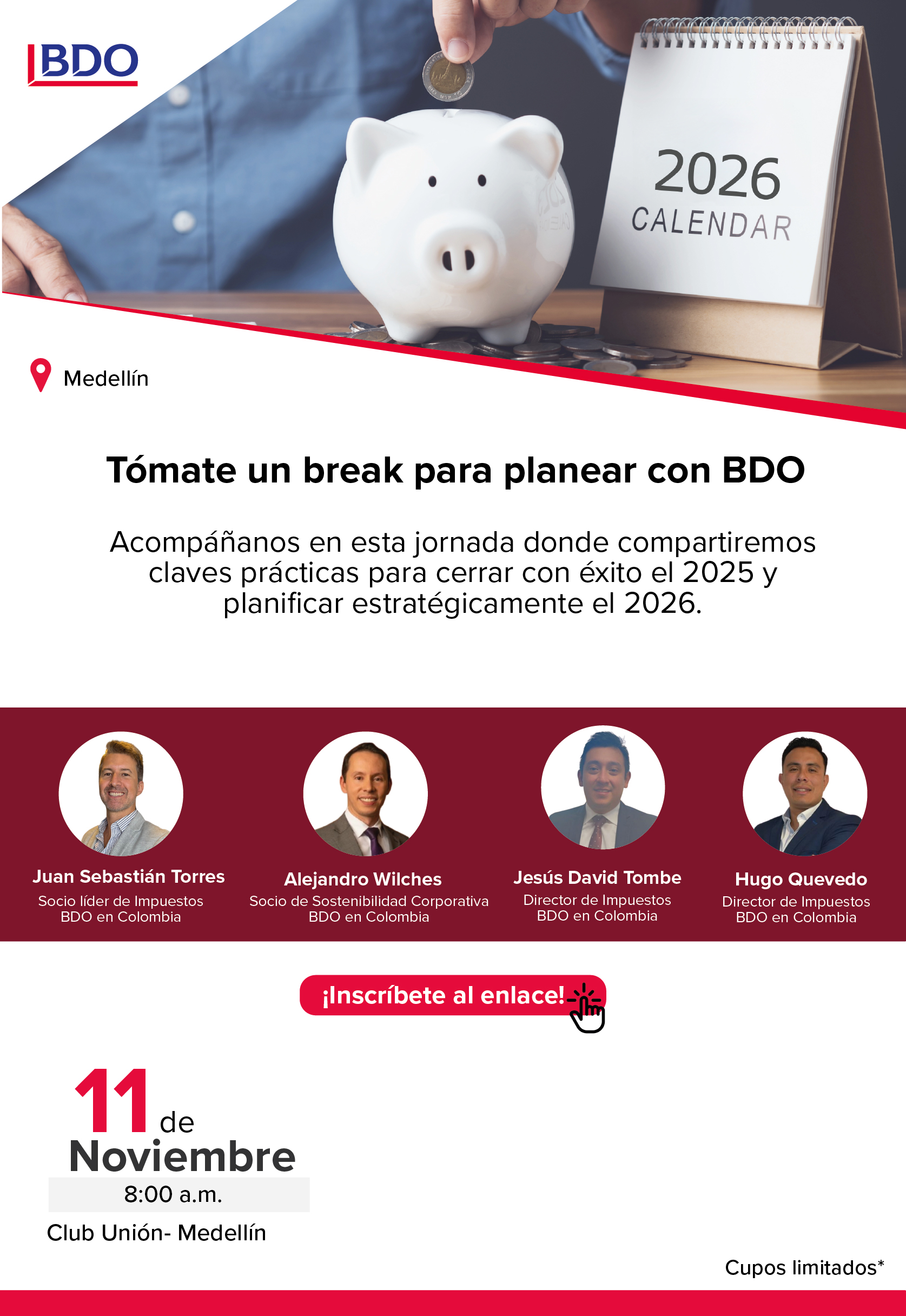 Evento presencial - Tómate un break para planear con BDO
