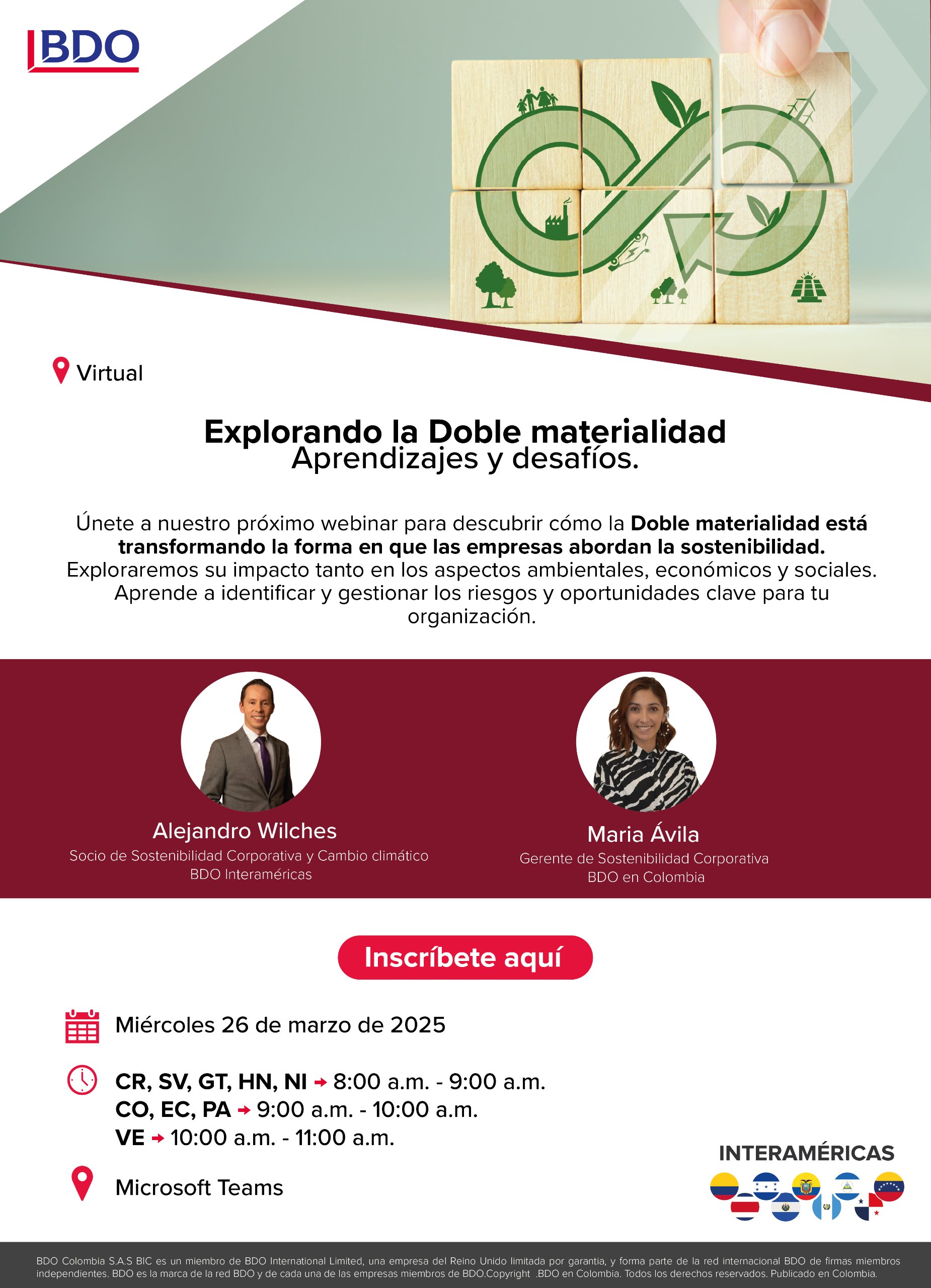Webinar Doble Materialidad Sostenibilidad BDO en Colombia BDO Interaméricas